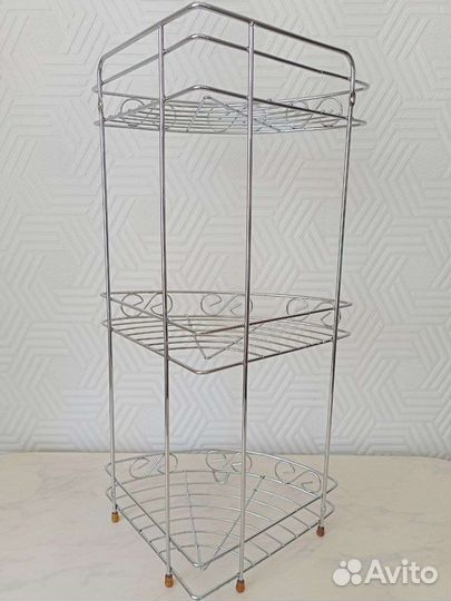 Угловая полка для ванной комнаты