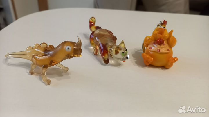 Стеклянные фигурки животных (250 р за шт.)