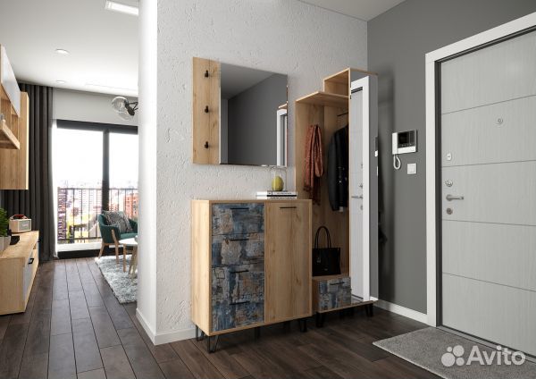 Вешалка с зеркалом (600) 