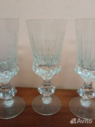 Хрустальные бокалы с гайкой СССР