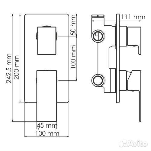 Wasserkraft 2071 Встраиваемый смеситель