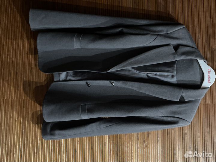 Пиджак серый,р-р152,блузка в подарок