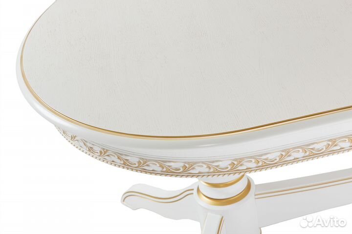 Стол овальный лира/180 160+40*90 т.1 пат.золото