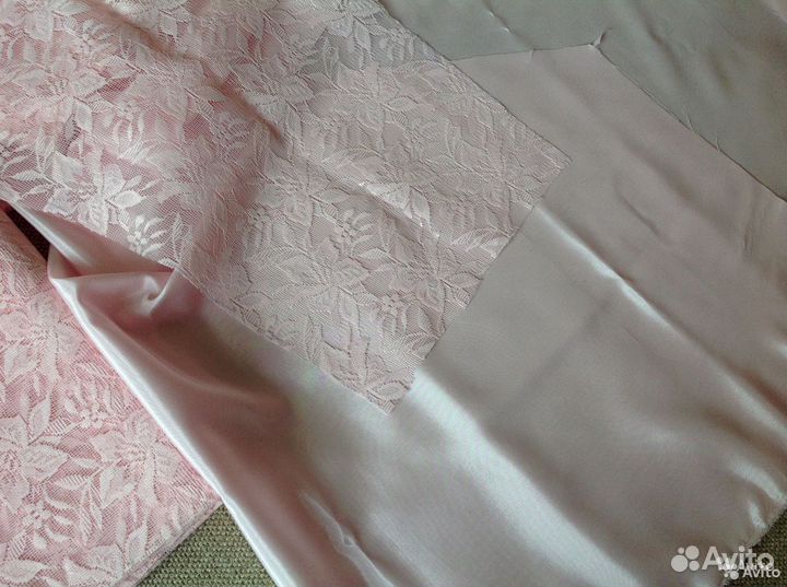 Отрезы гипюра и шелка 5,15 м