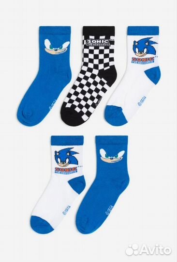 Носки мальчику h&m набор 5 шт sonic, paw patrol