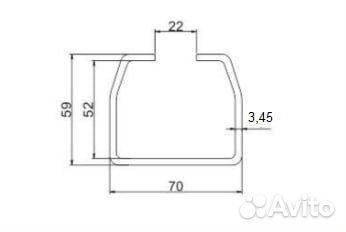XLA Балка направляющая для откатных ворот (3.5mm)