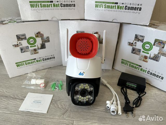 Уличная 4g sim card камера с громкоговорителем