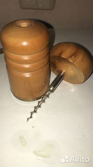 Штопор дерево латунь, Рига,крепкий