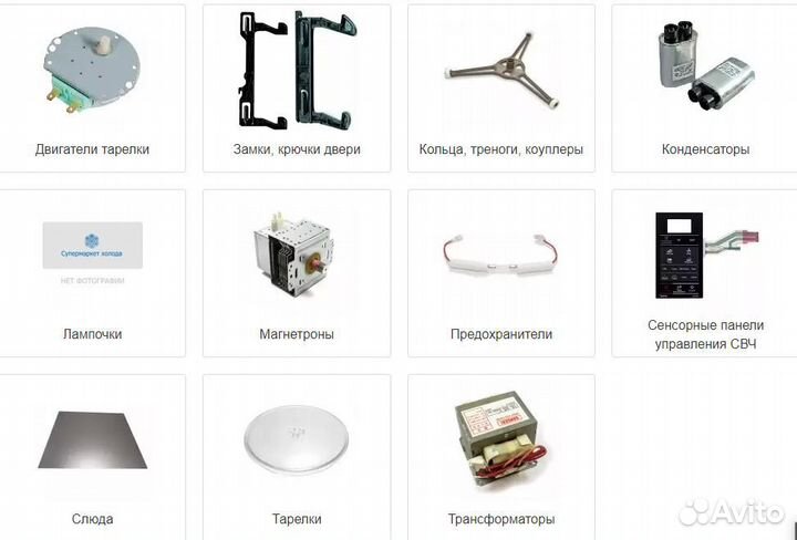 Запчасти для микроволновок
