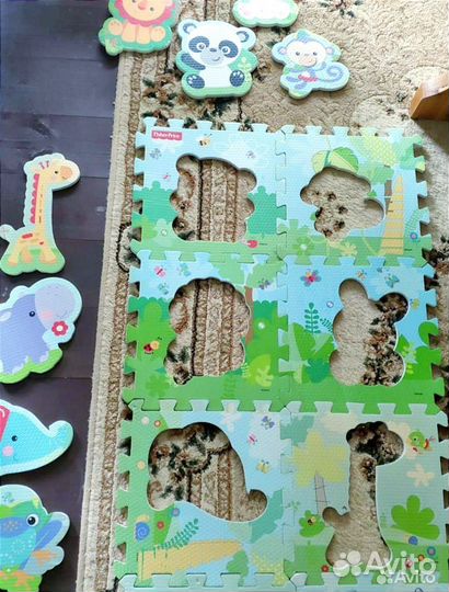 Развивающий коврик fisher price пазл бу