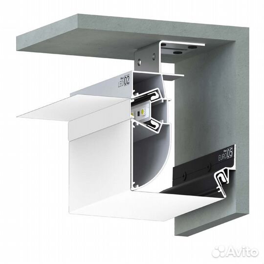 Профиль LED02 для многоуровневых натяжных потолков