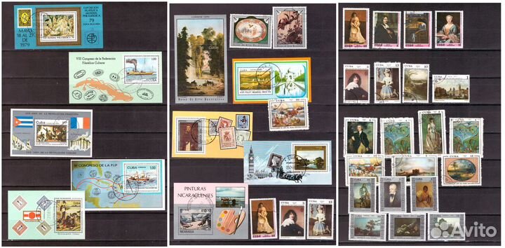 Живопись. Почтовые марки разных стран (в альбоме)