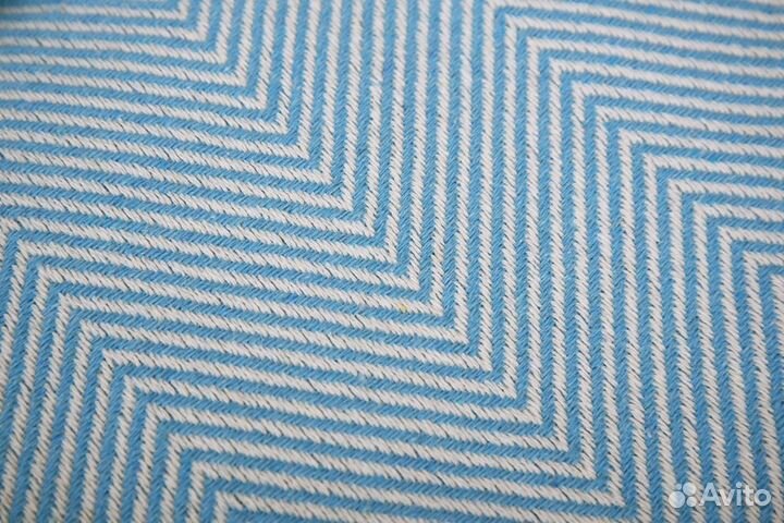 Плед на диван хлопок Venera 200х230 см, Голубой