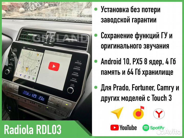 Блок навигации RDL-03 RDL-04 Prado Fortuner Camry