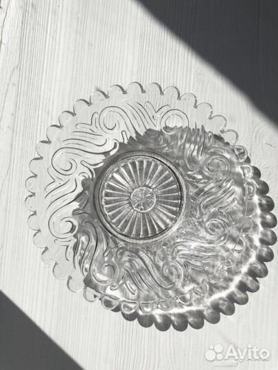 Хрустальная конфетница СССР 15 см