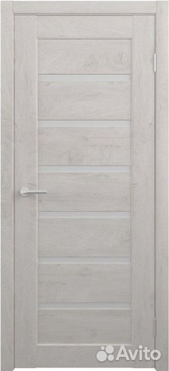 Межкомнатная дверь CPL Мальта остеклённая дуб снеж