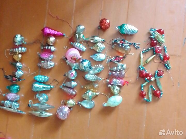 Елочные игрушки СССР одним лотом 50 шт