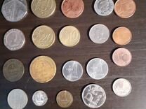 Монеты разные: евро, литы