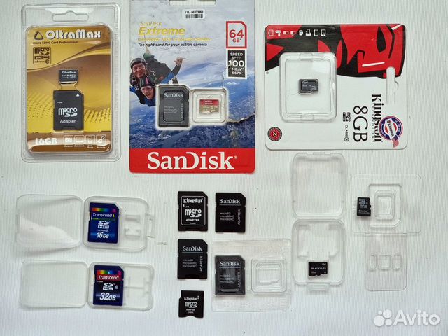 Kingston Transcend SanDisk SD MicroSD 4-320 Gb