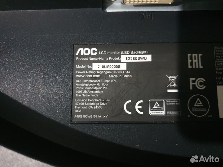 Монитор AOC Value Line I2280SWD (21.5