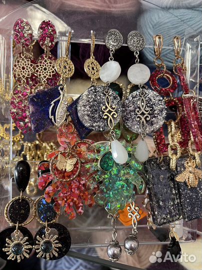 Серьги из эпоксидной смолы