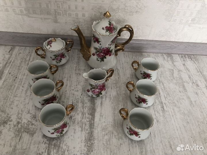 Сервиз кофейный антикварный Cameo Japan