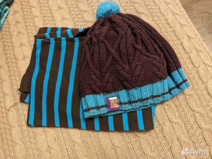Шапка+ 2 снуда+ шарф