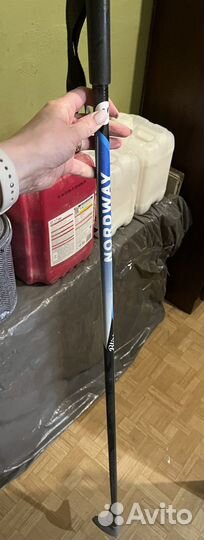 Беговые лыжи с ботинками и палками бу