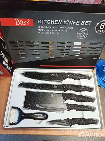 Набор кухонных нерж.ножей 6 предметов. Доставка