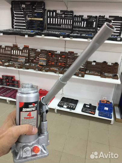 Домкрат 4т. гидравлический высота 180-350 (кейс) 