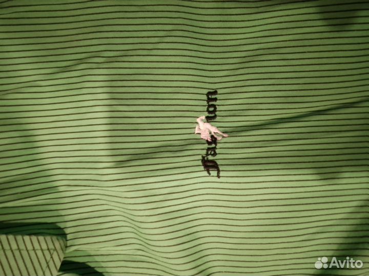 Рубашка зелёная летняя с короткими рукавами L