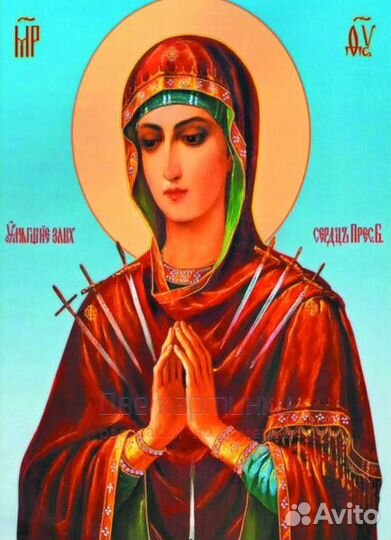 Алмазная мозаика 30x40 Икона Божьей Матери Умягчен