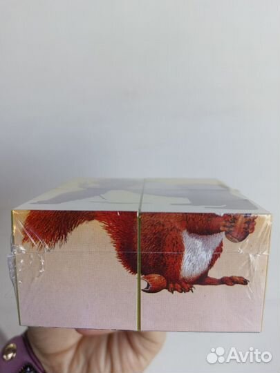 Кубики в картинках 4шт Животные