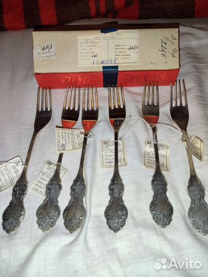 Набор вилок новый серебро 925