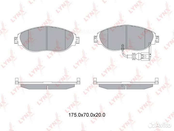 Lynxauto BD-8042 Колодки тормозные дисковые перед