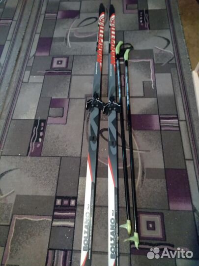 Беговые лыжи 160см.,палки 125см