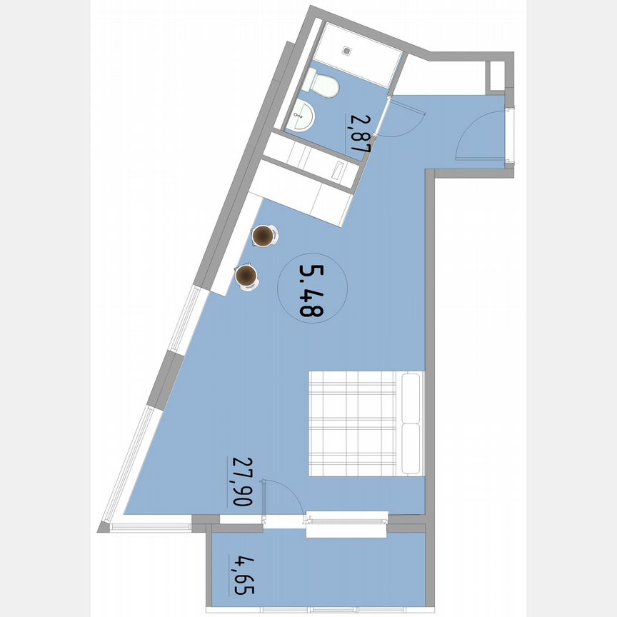 1-к. апартаменты, 35,8 м², 5/13 эт.