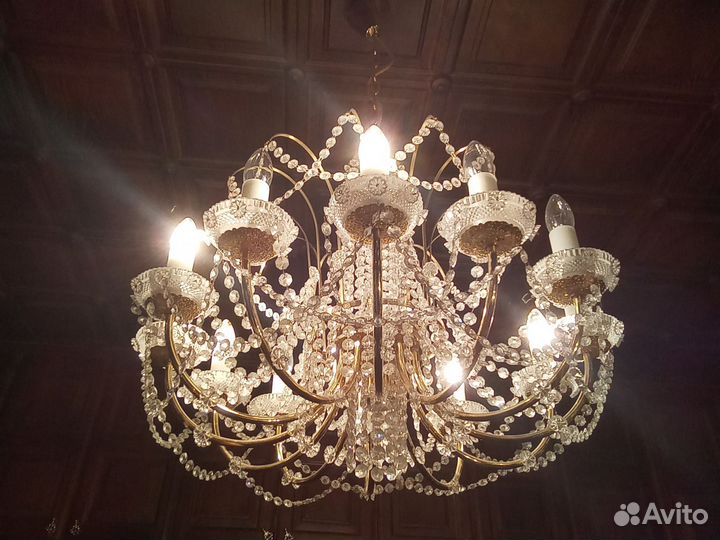 Люстра хрустальная 12+1лампа