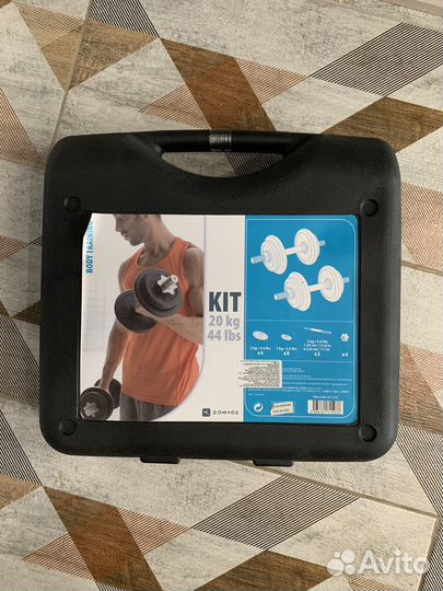 Новый набор гантелей 20 кг decathlon