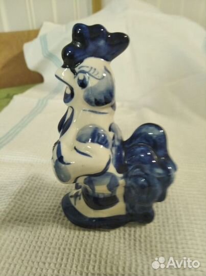 Гжель советская, ретро. Фигурки коллекционные