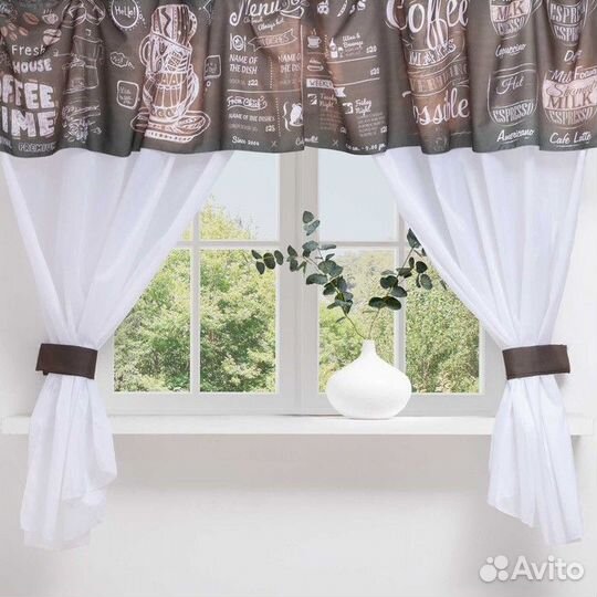 Комплект штор для кухни 'Наоми' тюль (294х160 см)
