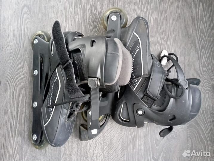 Ролики Oxelo fit 3 мужские черные + защита