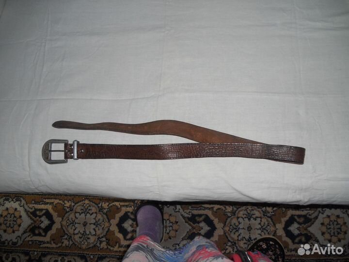 Ремни из натуральной кожи, коричневые