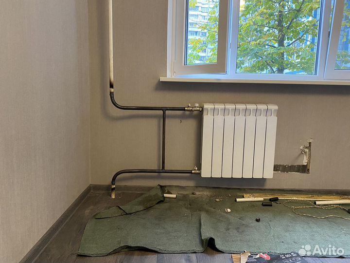 Замена батарей отопления газосварка+трубогиб