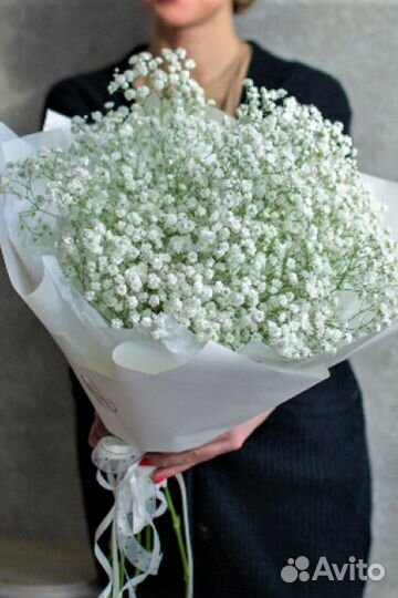 Букеты из воздушной гипсофилы