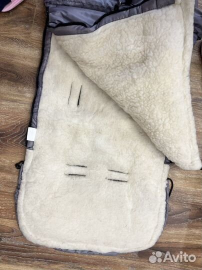 Зимний конверт в коляску овчина