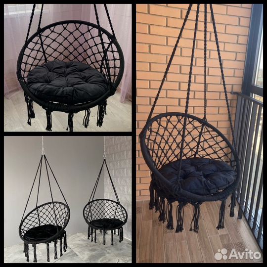 Садовые качели. Подвесное кресло. Чёрный цвет