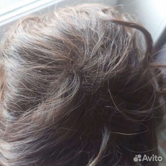 Кучерявый волнистый каштановый парик короткий