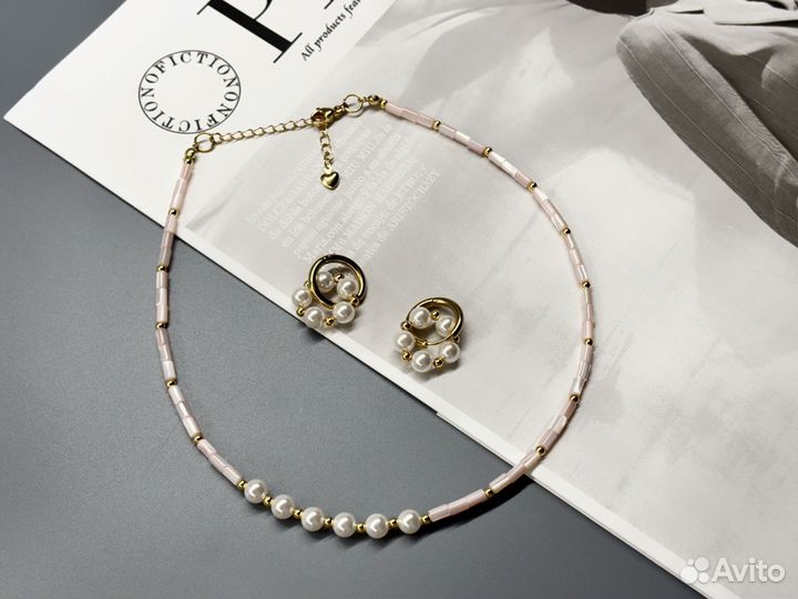 Колье чокер из натуральных камней