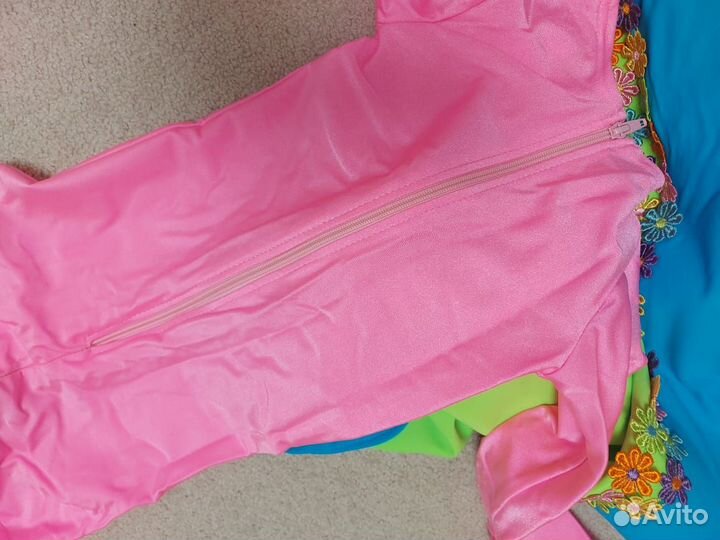 Костюм тролля для девочки с париком 128